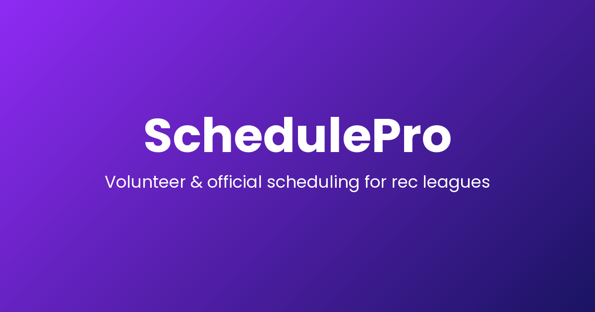SchedulePro — Integrates With TeamSnap, GameChanger, Sports Connect ...